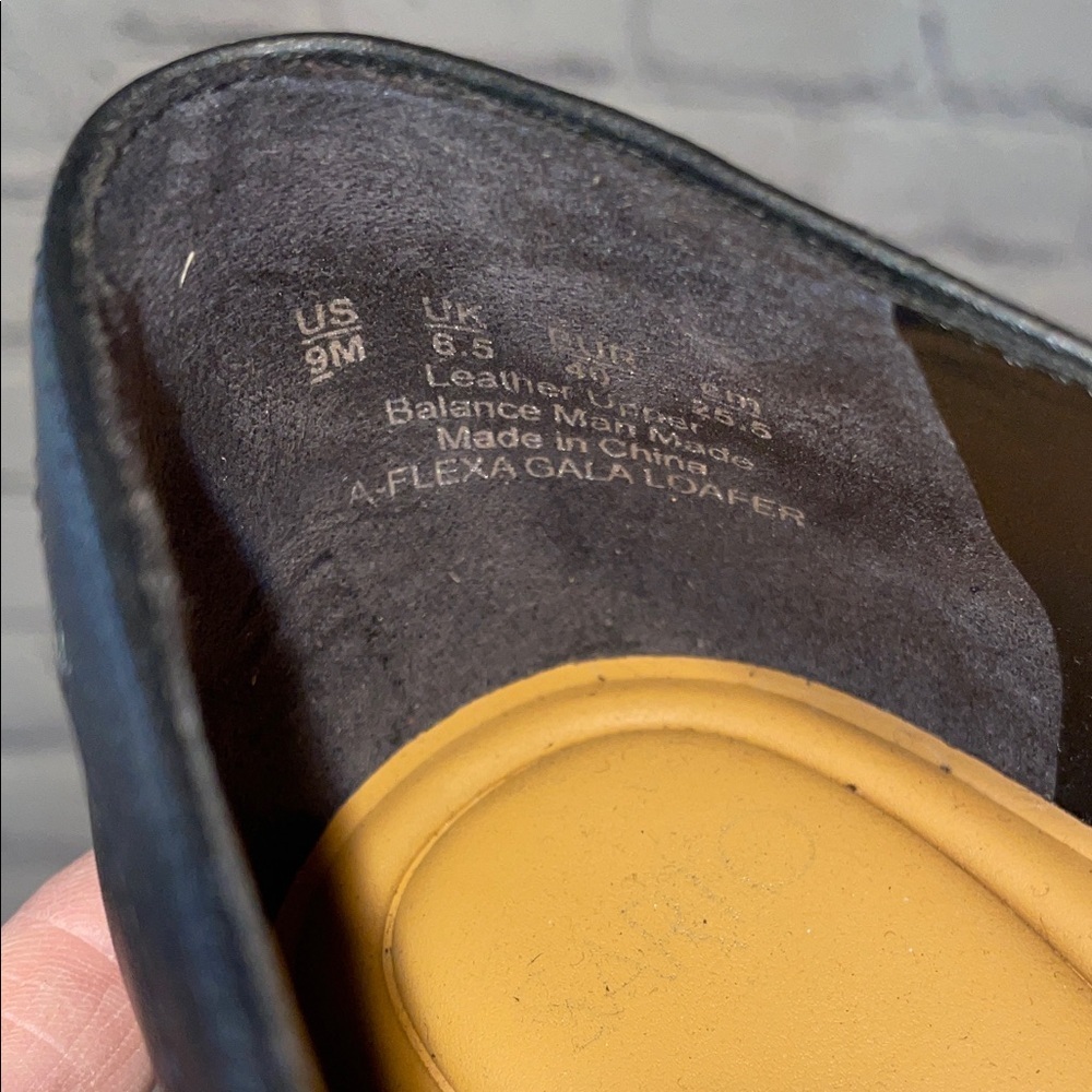 Franco Sarto Black Leather Loafers Sz 9 - Picture 8 of 11